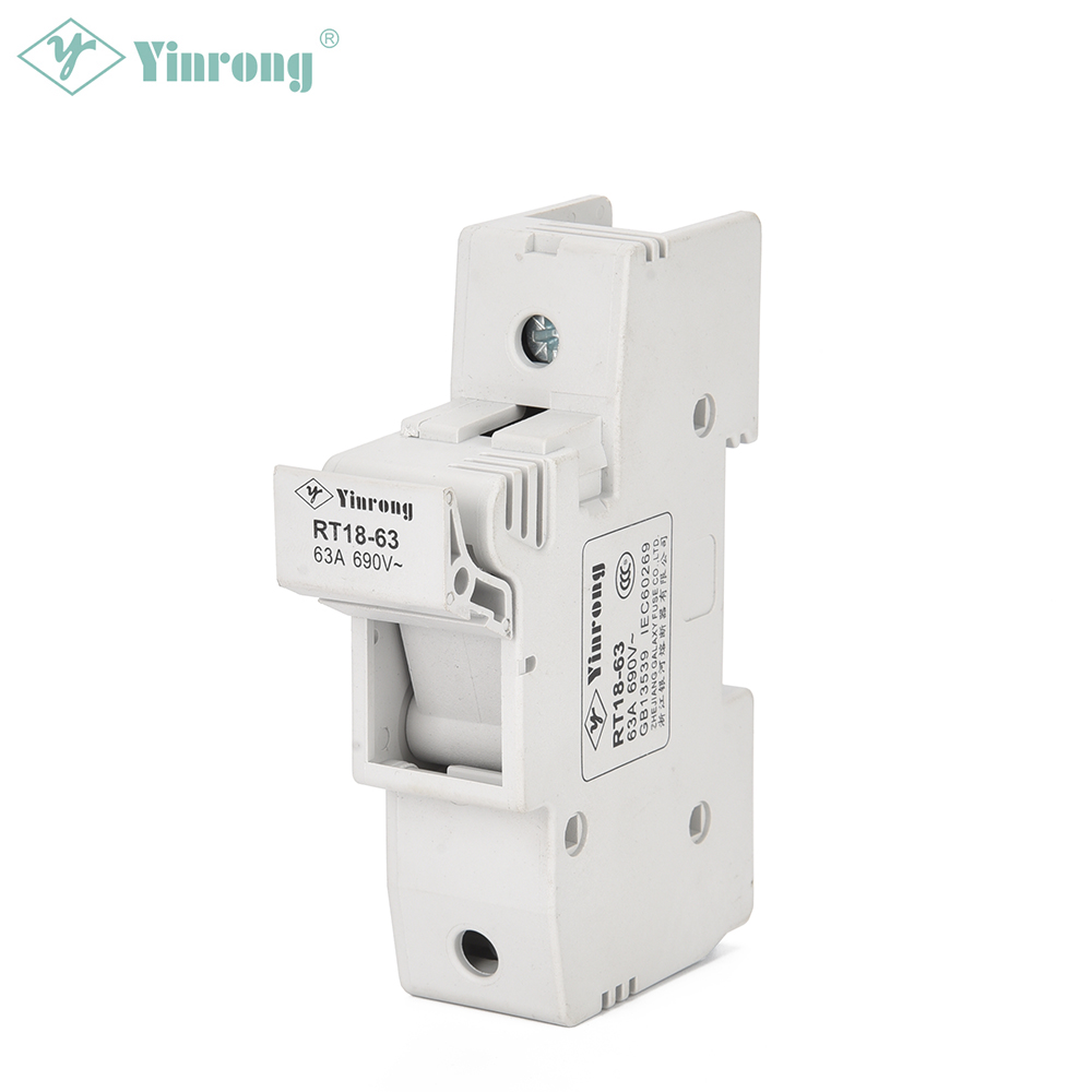 500VAC 63A 14 × 51mm DIN Rail Fuse Holder